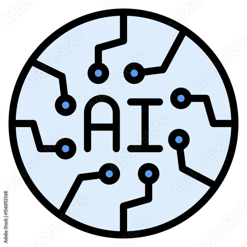 AI Revolution icon vector image. Can be used for Digital Disruption.