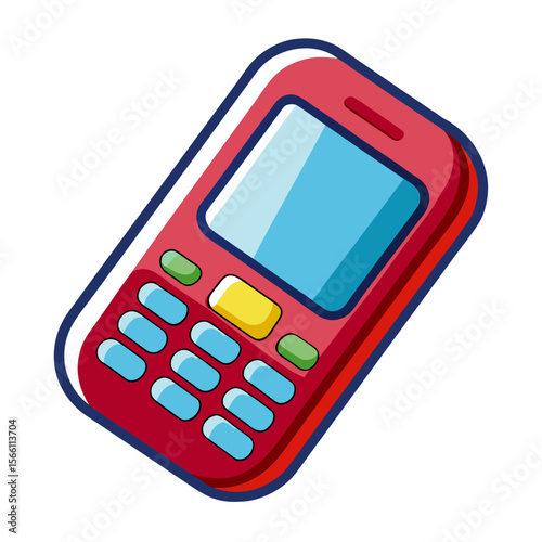 mobile phone isolated on white