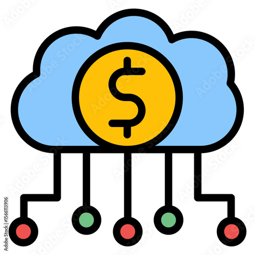 Digital Currency icon vector image. Can be used for Digital Disruption.