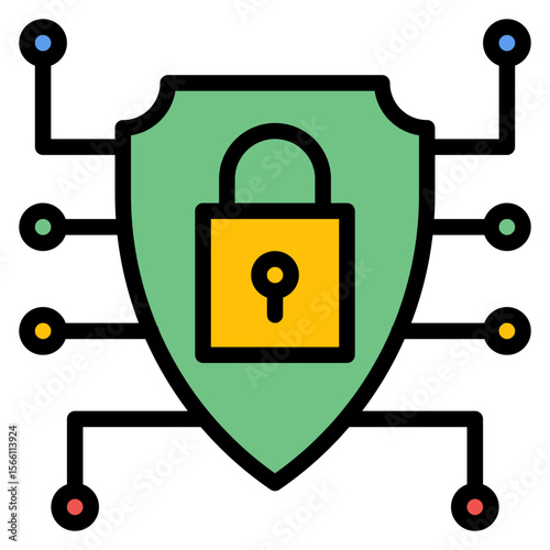 Cybersecurity icon vector image. Can be used for Digital Disruption.