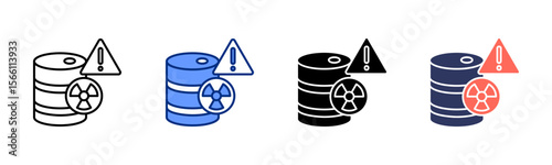 Hazardous Material icon sheet multiple style collection