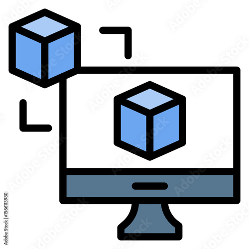 Digital Twin icon vector image. Can be used for Digital Disruption.