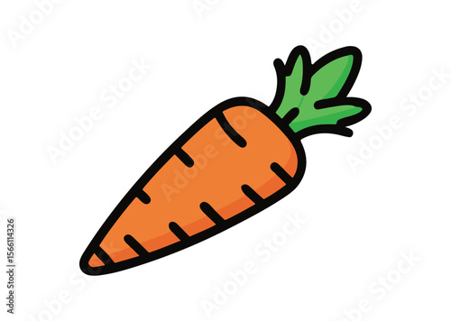 Fresh carrot Vector, carrot Icon Illustration