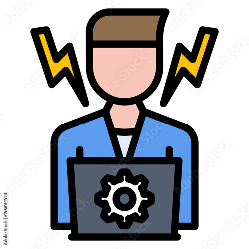 Stress Testing icon vector image. Can be used for Software Testing.