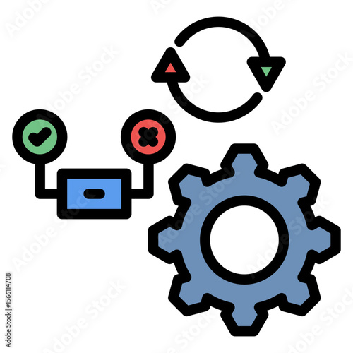 Test Cycle icon vector image. Can be used for Software Testing.