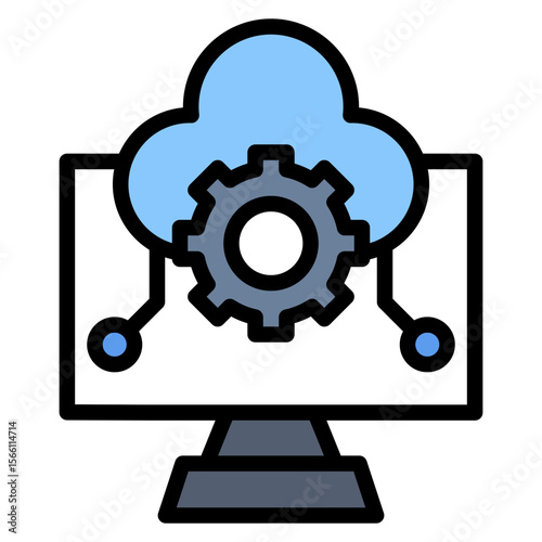 Test Environment icon vector image. Can be used for Software Testing.