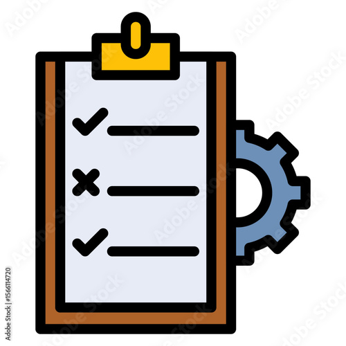 Test Management icon vector image. Can be used for Software Testing.