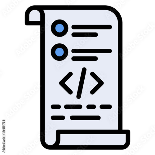 Test Script icon vector image. Can be used for Software Testing.