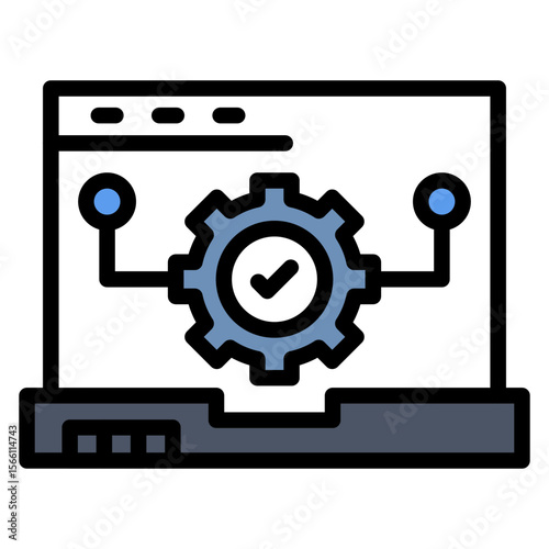 Test Verification icon vector image. Can be used for Software Testing.