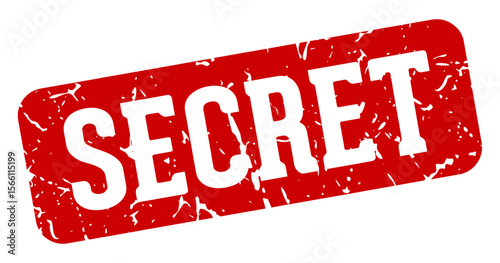 secret rectangular sign. secret stamp