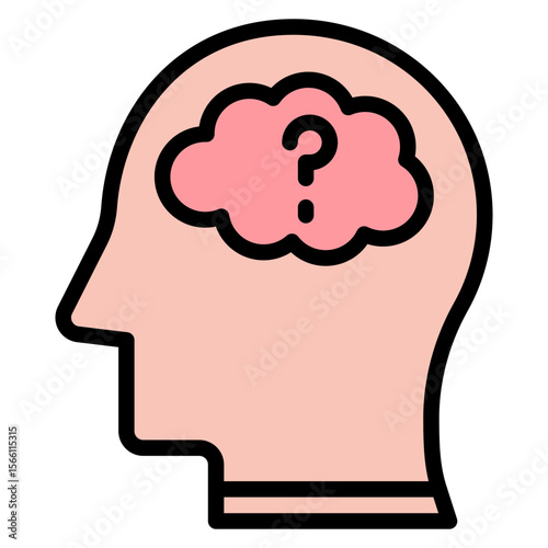 Принти на полотні Brain Fog icon vector image. Can be used for ADHD.