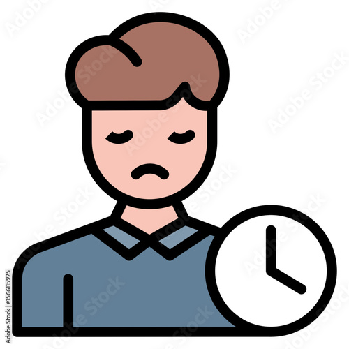 Sleep Issues icon vector image. Can be used for ADHD.