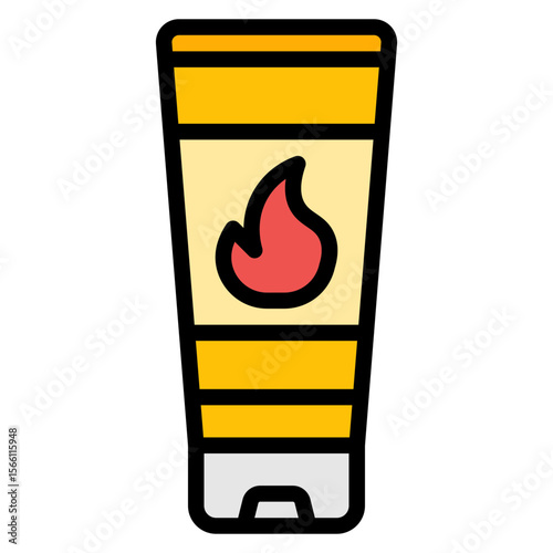 Burn Cream icon vector image. Can be used for Skin Burns.