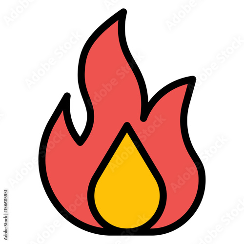 Burn icon vector image. Can be used for Skin Burns.