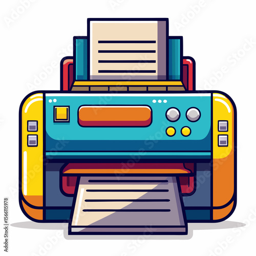 vector illustration of a printer