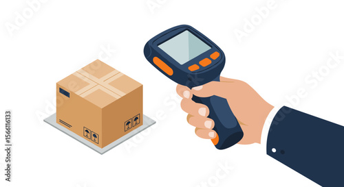 Warehouse logistics vector illustration for inventory management design in flat style