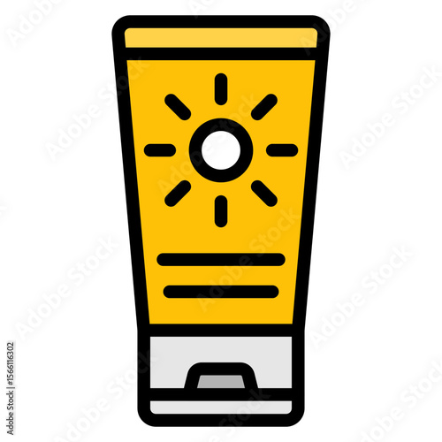 Sunblock icon vector image. Can be used for Skin Burns.