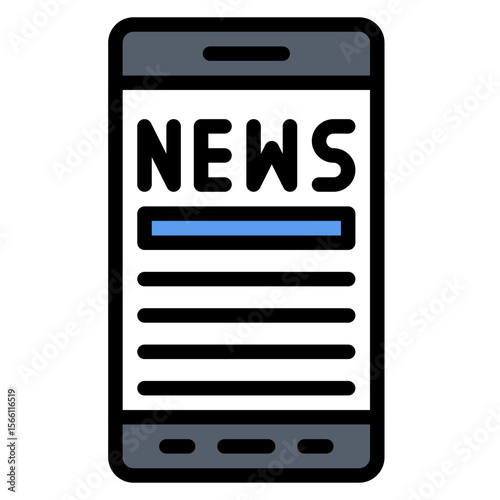 Digital News icon vector image. Can be used for Press Freedom Day.