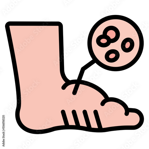 Swelling icon vector image. Can be used for Skin Burns.
