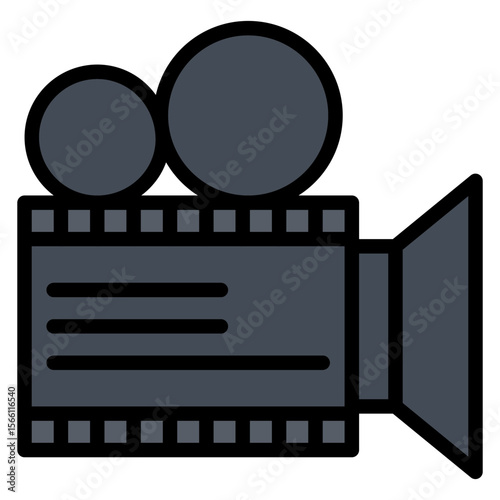 Documentary Film icon vector image. Can be used for Press Freedom Day.