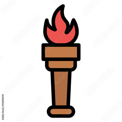Freedom Torch icon vector image. Can be used for Press Freedom Day.