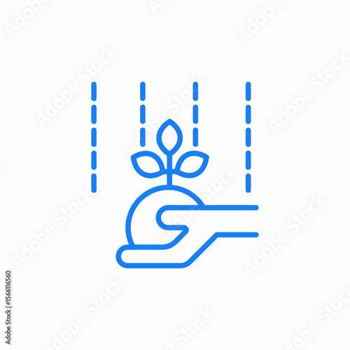 hand planting icon sign vector