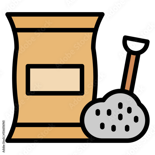 Cement icon vector image. Can be used for Raw Metrial.