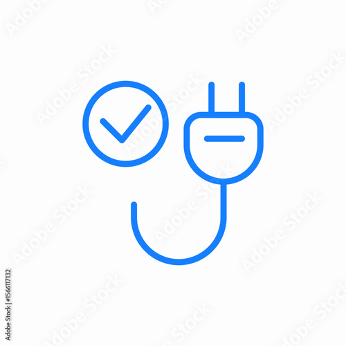 plugged success icon sign vector