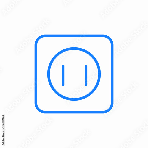 power socket icon sign vector