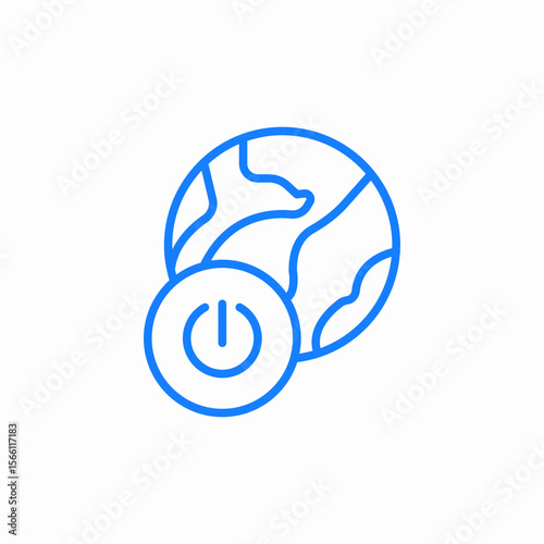 power earth icon sign vector