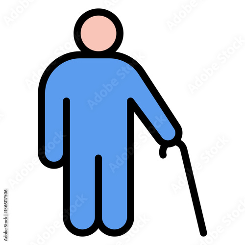 Ageism icon vector image. Can be used for Bullying in Society.