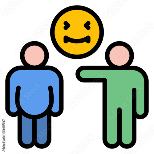 Body Shaming icon vector image. Can be used for Bullying in Society.