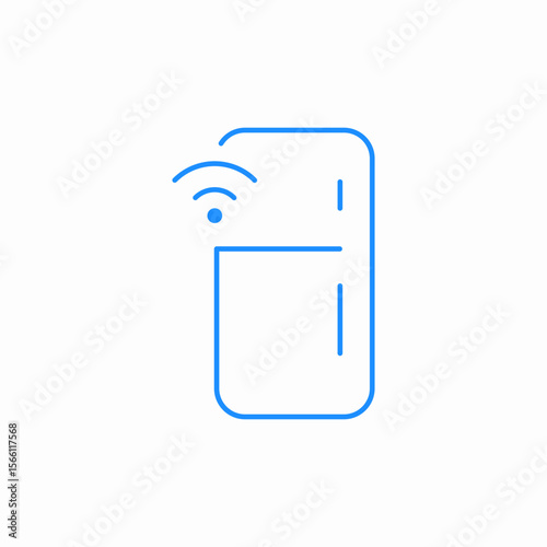 smart fridge icon sign vector