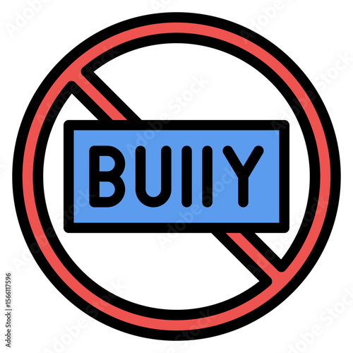 Bully icon vector image. Can be used for Bullying in Society.