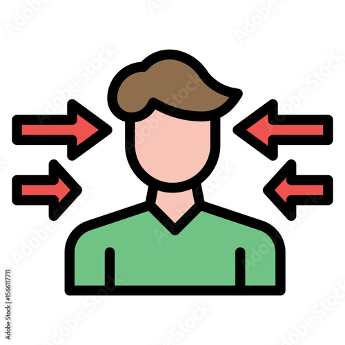 Peer Pressure icon vector image. Can be used for Bullying in Society.