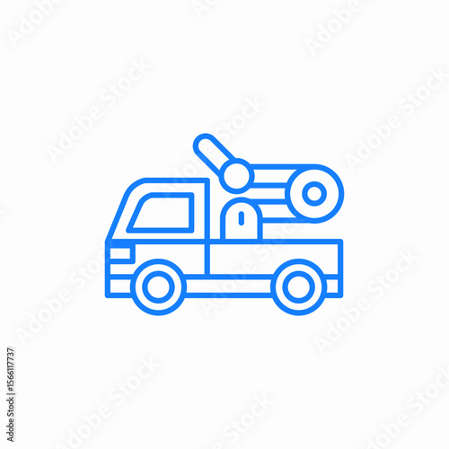 tow truck icon sign vector