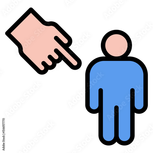 Public Ridicule icon vector image. Can be used for Bullying in Society.