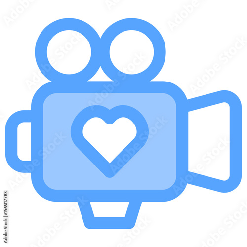 Camera Record   Flat Blue Icon
