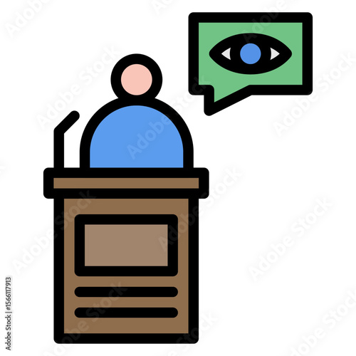 Witnessing icon vector image. Can be used for Bullying in Society.