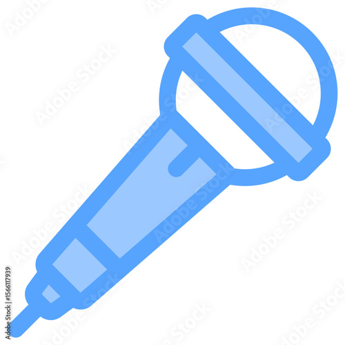 Microphone   Flat Blue Icon