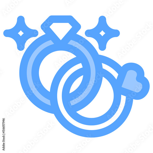 Wedding   Flat Blue Icon