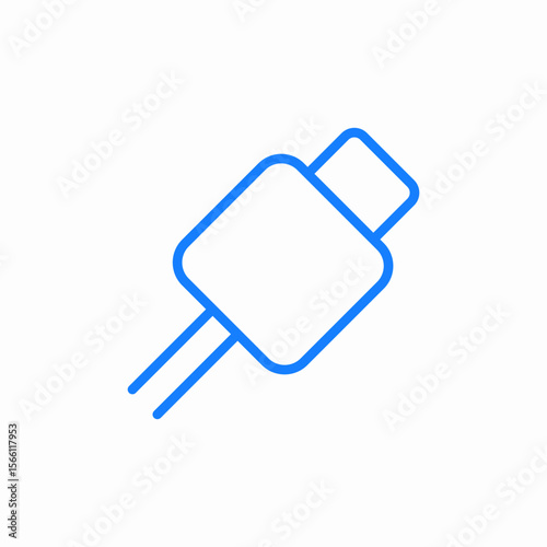 usb connector icon sign vector