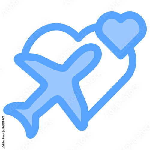 Honeymoon   Flat Blue Icon