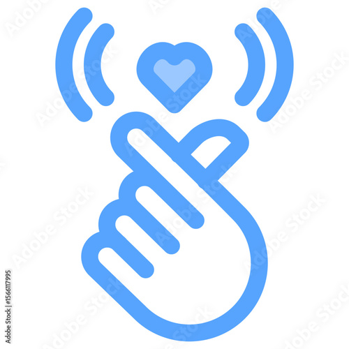 Love Signal   Flat Blue Icon