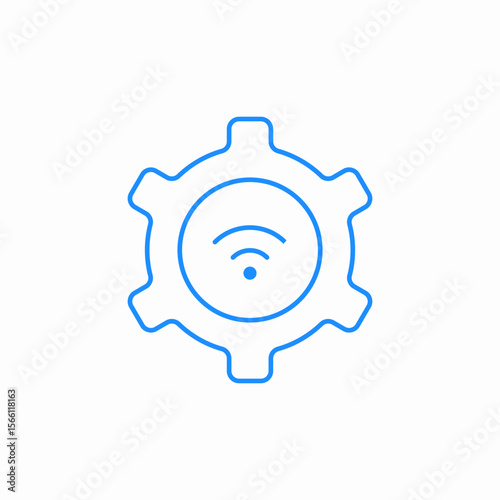 wifi settings icon sign vector