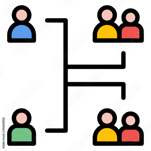 Genealogy icon vector image. Can be used for Inheritance.