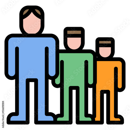 Generations icon vector image. Can be used for Inheritance.