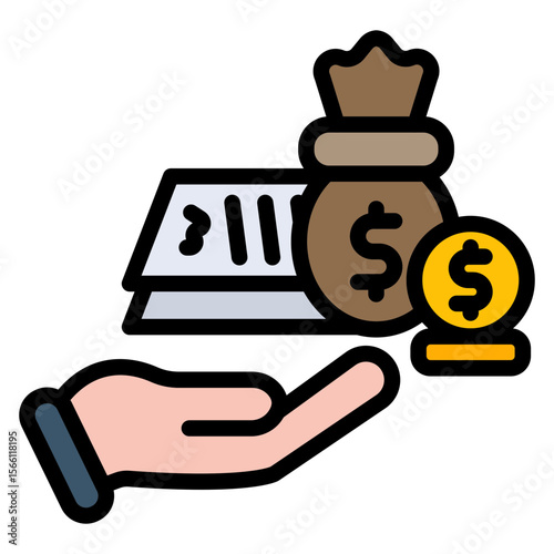 Handover icon vector image. Can be used for Inheritance.