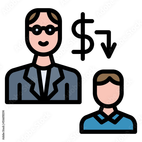 Passing Down icon vector image. Can be used for Inheritance.