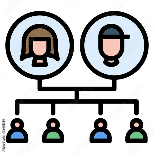 Pedigree icon vector image. Can be used for Inheritance.